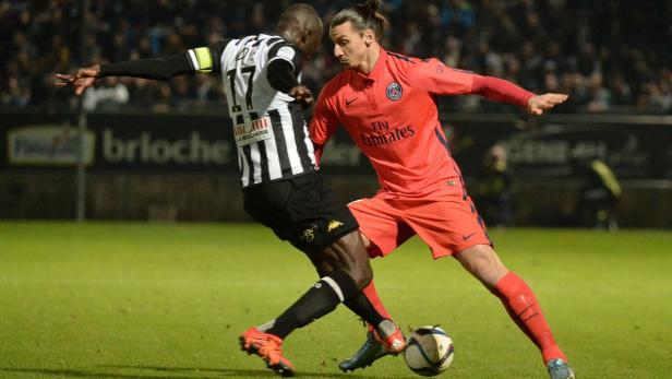 Zlatan Ibrahimovic und Co. wurden von Angers gestoppt.