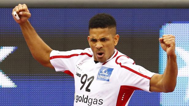 epa04569727 Austria&#039;s Raul Santos reacts during the Qatar 2015 24th Men&#039;s Handball World Championship match between Austria and Tunisia at the Ali Bin Hamad Al Attiya Arena in Al Sadd, Doha, Qatar 19 January 2015. Qatar 2015 via epa/Nic Bothma Editorial Use Only/No Commercial Sales