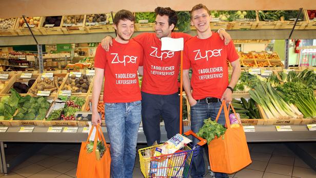 zuper lieferservice start-up… Zuper liefert die Lebensmittel.
