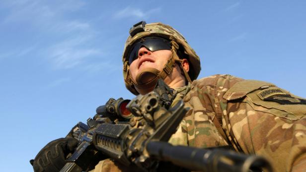 US-Soldat in der Nähe von Mosul.