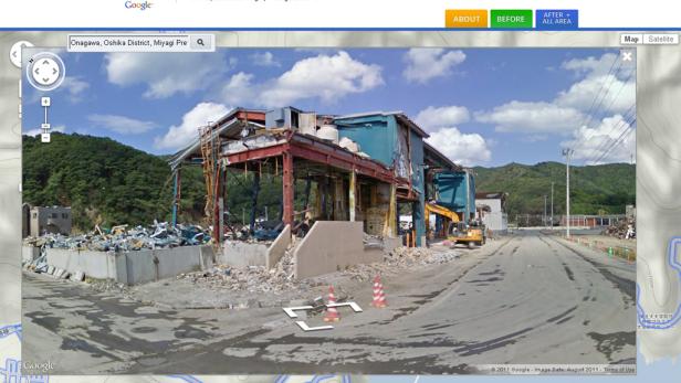 Tsunami-Katastrophe auf Street View