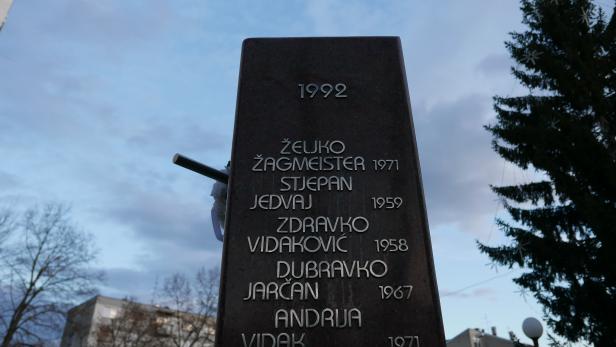 Erinnerung an die Gefallenen - in einem Krieg mitten in Europa: Soldatendenkmal in Zapresic