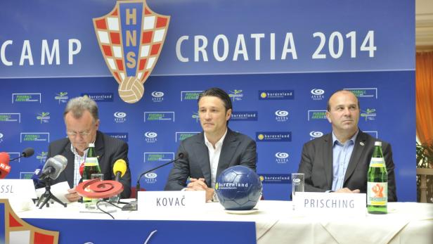Der Trainer der kroatischen Nationalmannschaft, Niko Kovac, kommt mit seinen Kickern ins Avita
