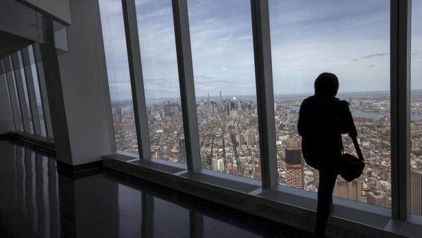 Ausblick von der Aussichtsplattform im 100. Stock des One World Trade Centers.