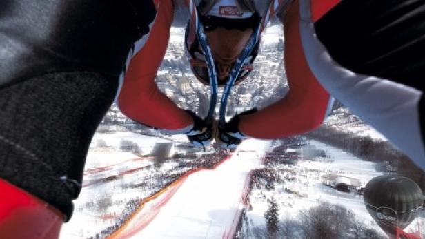 Kitzbühel Hahnekamm-Rennen Streif Abfahrer-Perspektive Kitzbüheler Gezwitscher