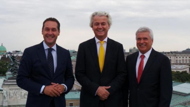 Strache, Wilders, Lasar pic.twitter/tall58RQqz
