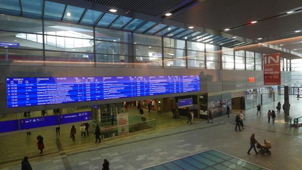 Alles neu auf dem Hauptbahnhof Wien: Nicht nur die Anzeigetafel, auch die digitale Ansage