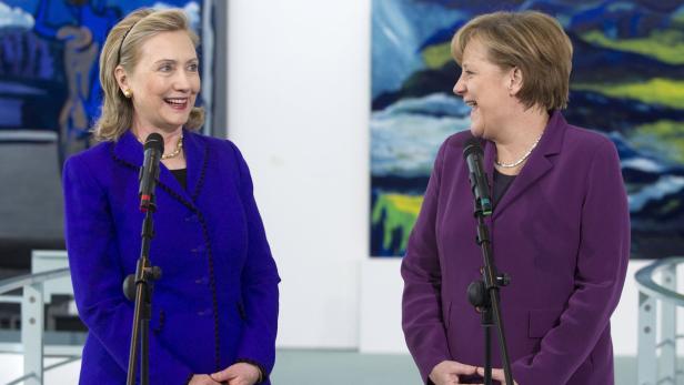 Hillary Clinton und Angela Merkel