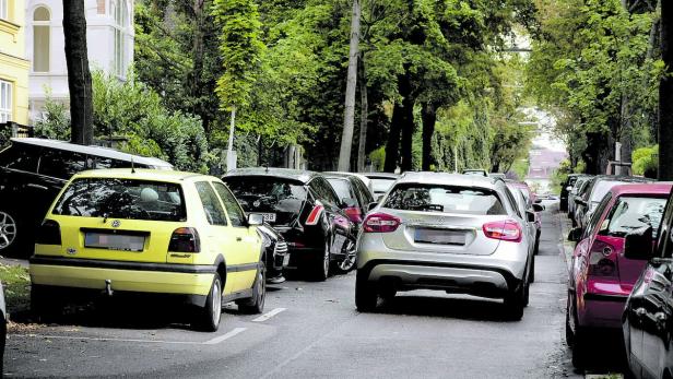 Nicht unbedingt ein Vergnügen: Parkplatzsuche in Döbling.