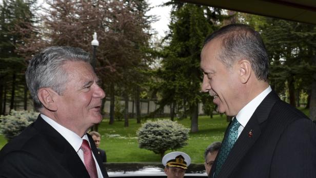 Joachim Gauck und Recep Tayyip Erdoğan im Gespräch.