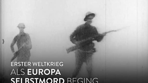 Zwei Soldaten im Ersten Weltkrieg mit Gewehren im Einsatz.