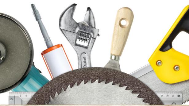 Carpentry, construction hardware tools collage. Bildnummer: 40355911 Heimwerker, heimwerken, Werkzeug