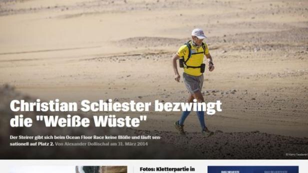 Christian Schiester läuft durch die „Weiße Wüste“.