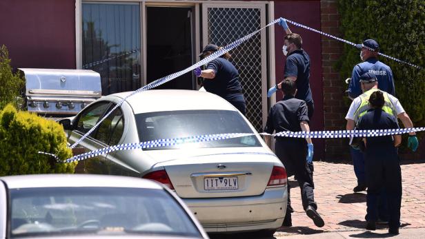 Die Polizei durchsuchte ein Haus in einem Melbourner Vorort.