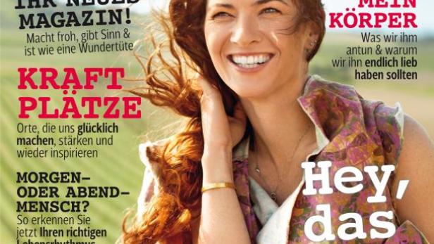 Das Cover der Zeitschrift „Woman“ mit Stephanie Tscheppe-Eselböck auf ihrem Lieblingsplatz.