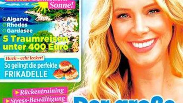Das Cover der Zeitschrift „Funk Uhr“ mit einer lächelnden blonden Frau.