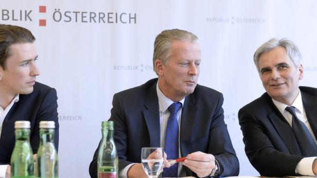 Integrationsminister Kurz, Vizekanzler Mitterlehner und Kanzler Faymann präsentieren neue Integrationsmaßnahmen
