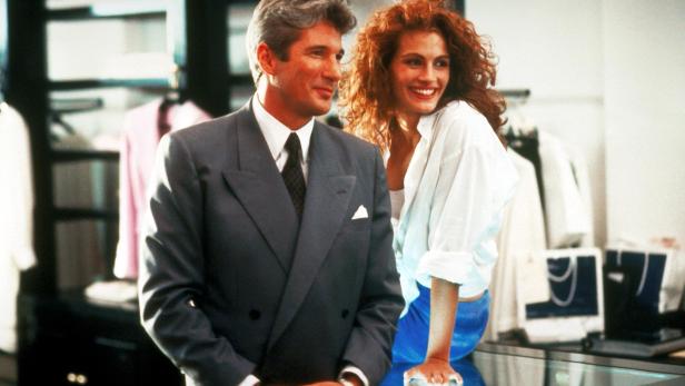 Richard Gere und Julia Roberts in einer Szene aus dem Film „Pretty Woman“.