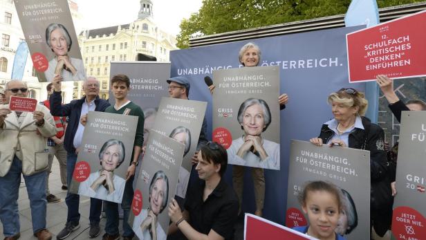 Irmgard Griss während ihres Bundespräsidentenwahlkampfs