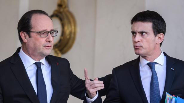 Präsident Francois Hollande undPremierminister Manuel Valls.