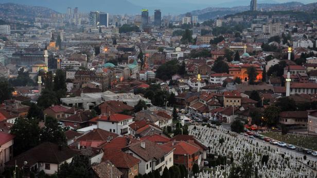 Blick auf die bosnische Hauptstadt Sarajevo.