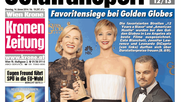 Schlagzeile vom 14.01.2014Wienerin überfiel Geldtransport Kronen Zeitung Gesamt