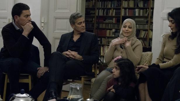 George Clooney besuchte syrische Flüchtlinge