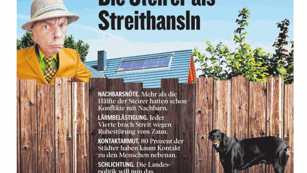 Titelseite der Kleinen Zeitung vom 6. Februar 2014 mit Artikeln über Streitereien und mehr.