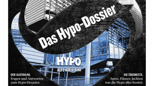 Titelseite der „Kleinen Zeitung“ vom 23. Februar 2014 mit dem Titelthema „Das Hypo-Dossier“.