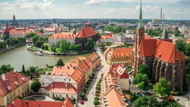 Blick auf Breslau.