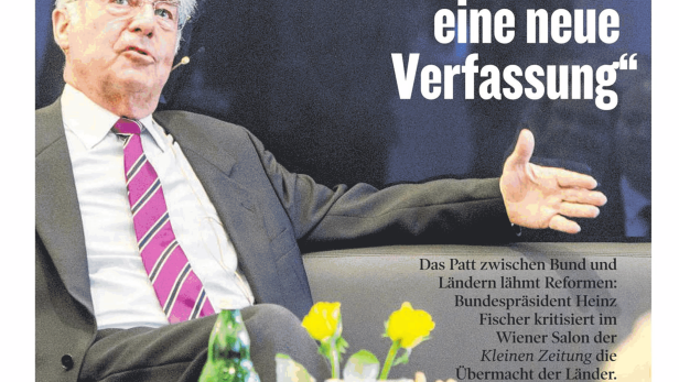 Titelseite der Kleinen Zeitung vom 21. Mai 2014 mit Bundespräsident Heinz Fischer.