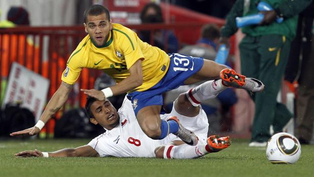 Wiedersehen macht keine Freude: Bei der WM 2010 gewannen die Brasilianer gegen Chile mit 3:0.