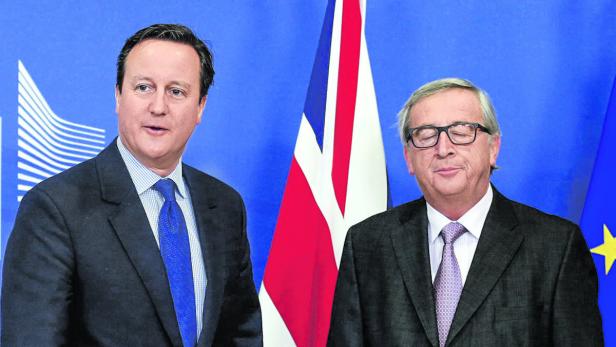 EU-Kommissionspräsident Jean-Claude Juncker und GB-Premier David Cameron