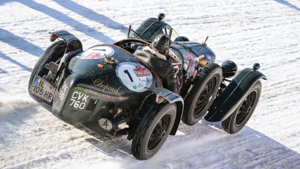 Sunbeam Supersport, Bj. 1930, im Schnee