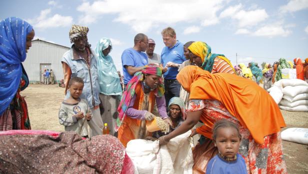 Nahrungsverteilung in der äthiopischen Provinz Bale.