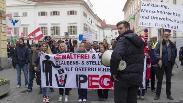 Pegida-Kundgebung in Graz