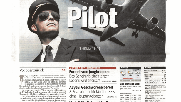 Schlagzeile vom 29.03.2015Albtraum oder Traumberuf PilotKurier