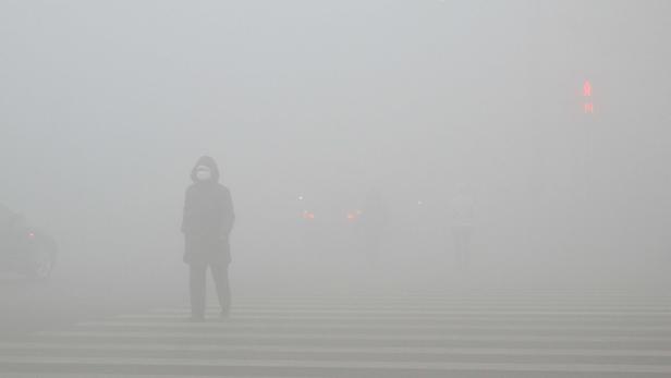 Starker Smog in Weifang