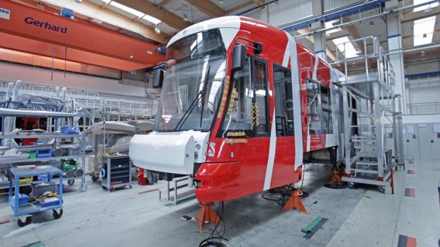 Bomardier Wien liefert die neuen Straßenbahnzüge &quot;Flexity&quot;.