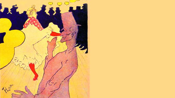 Plakat des extravaganten Künstlers Toulouse-Lautrec. In Zukunft kommen wir seinem Leben und dem anderer Künstler virtuell sehr nahe