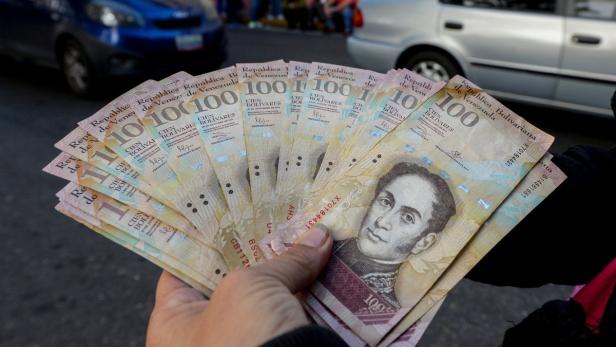 Bolivar-Banknoten.
