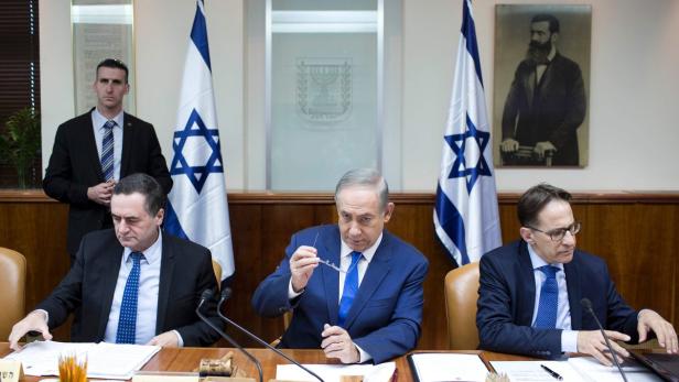 Benjamin Netanjahu bei einer Kabinettssitzung in Israel.