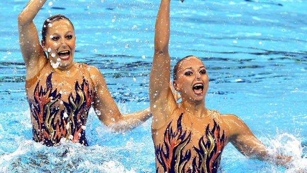 Synchronschwimmerinnen Brandl/Lang bei Olympia