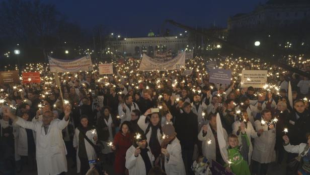 Protestkundgebung der Wiener Spitalsärzte