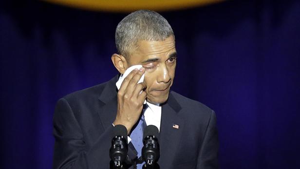 Obama bei seiner Abschiedsrede.