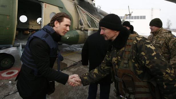 Sebastian Kurz besuchte zu Jahresbeginn die Ostukraine