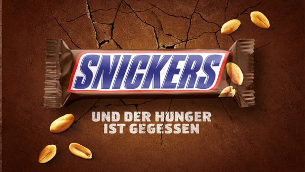 Snickers-Werbung: Achten Sie auf das Haltbarkeitsdatum.