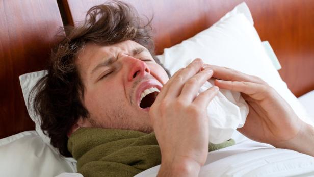 Wer Influenza hat, muss im Bett bleiben.