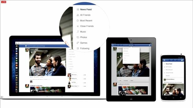 Der neue Newsfeed in Bildern