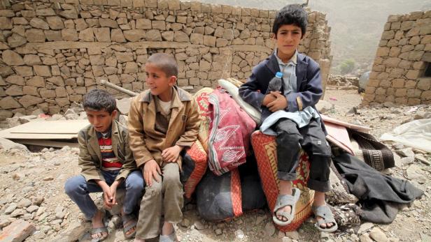 Kinder in einem Dorf nahe der Hauptstadt Sanaa.